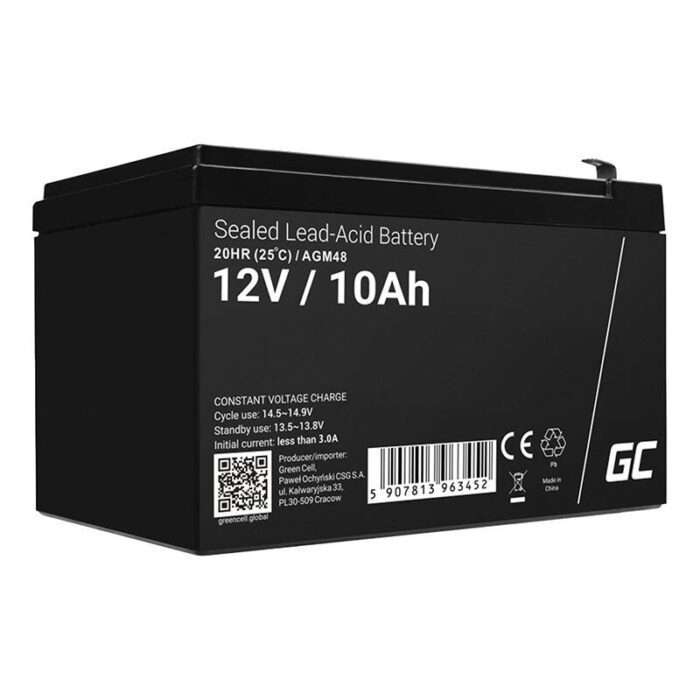Maintenance-free AGM VRLA Battery Green Cell AGM48 12V 10Ah (for emergency power supplies