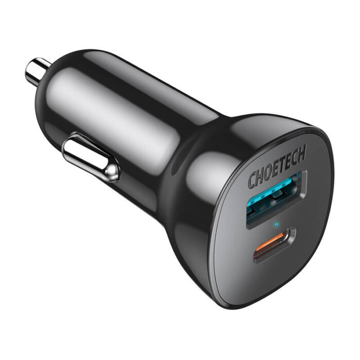 Choetech 38W QC3.0+PD20W car charger (black)