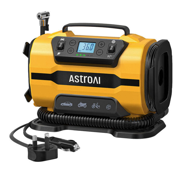 AstroAI ATJ-8366 150 PSI 12V DC/110V AC Portable Wheel Compressor