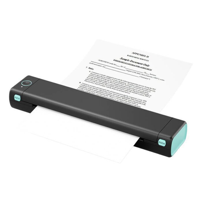 Portable A4 label printer Phomemo M08F (black and green)