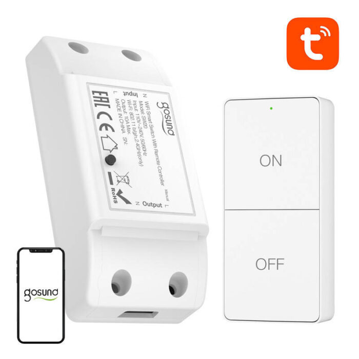 Gosund SW20 10A WiFi Smart Switch + Remote Control