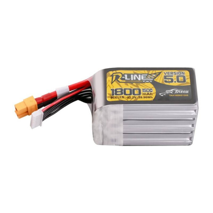 Lipo Tattu R-Line Version 5.0 1800mAh 22.2V 150C 6S battery with XT60 connector