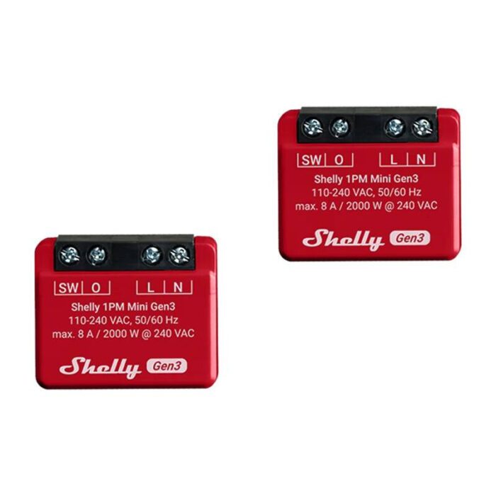 Shelly 1PM Mini Gen3 Set of 2 Controllers
