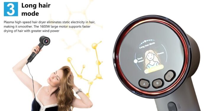 Hair Dryer, LCD Screen, 6 Modes,  1800W - Image 4