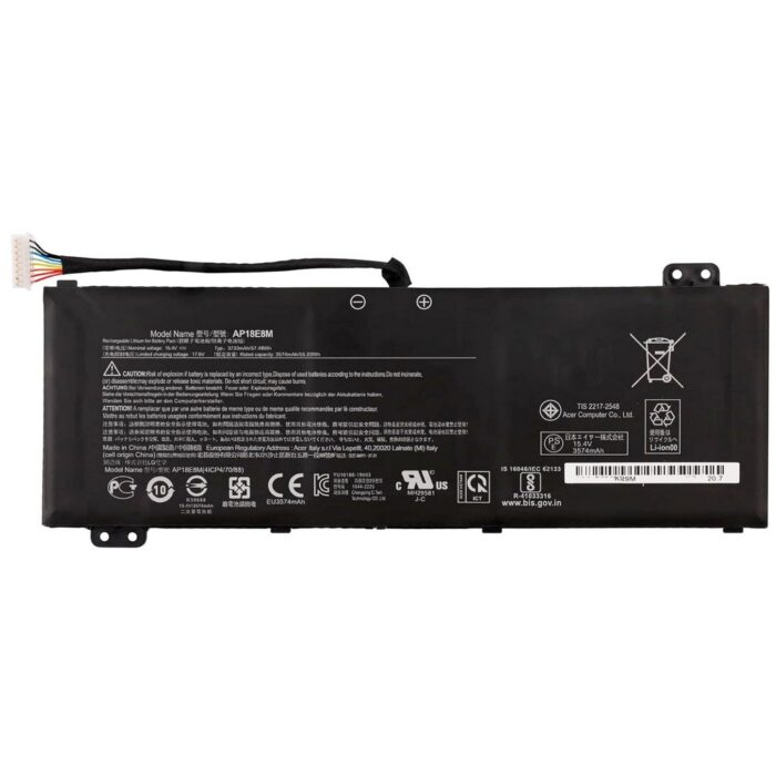 Notebook battery for Acer Nitro 7 AN715-51 Series AP18E8M AP18E7M 14.8V 3620mAh