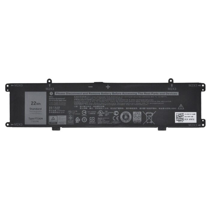 Notebook battery for Dell Latitude 7285 Series 2-in-1 Dock Keyboard K17M 6HHW5 7.6v 22wh