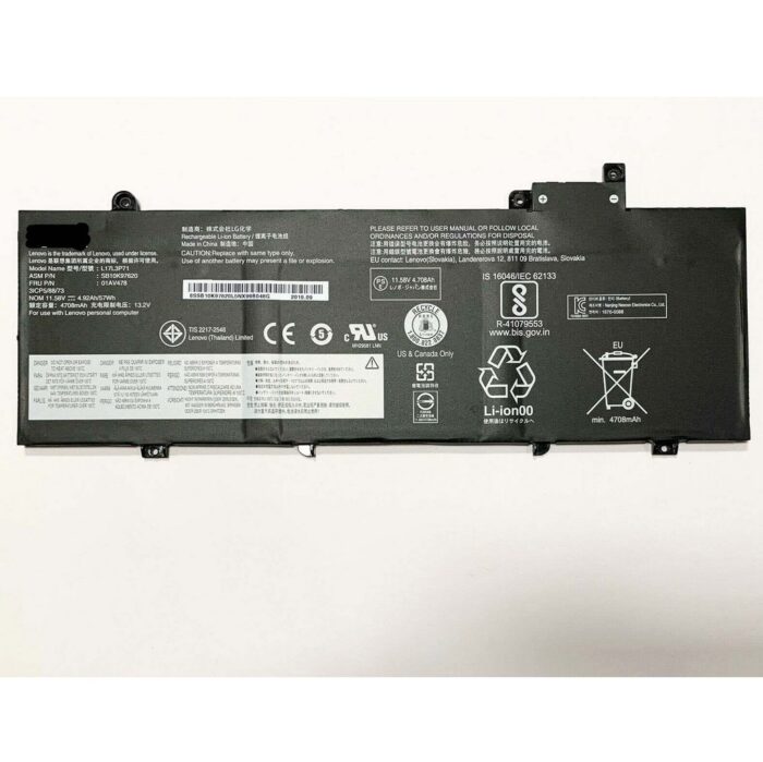 Notebook battery for Lenovo ThinkPad T480s L17L3P71 11.55V 4920mAh  L17M3P72