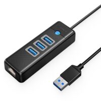 ORICO PW3UR-U3 3-pordiline RJ45-pordiga USB-jaotur