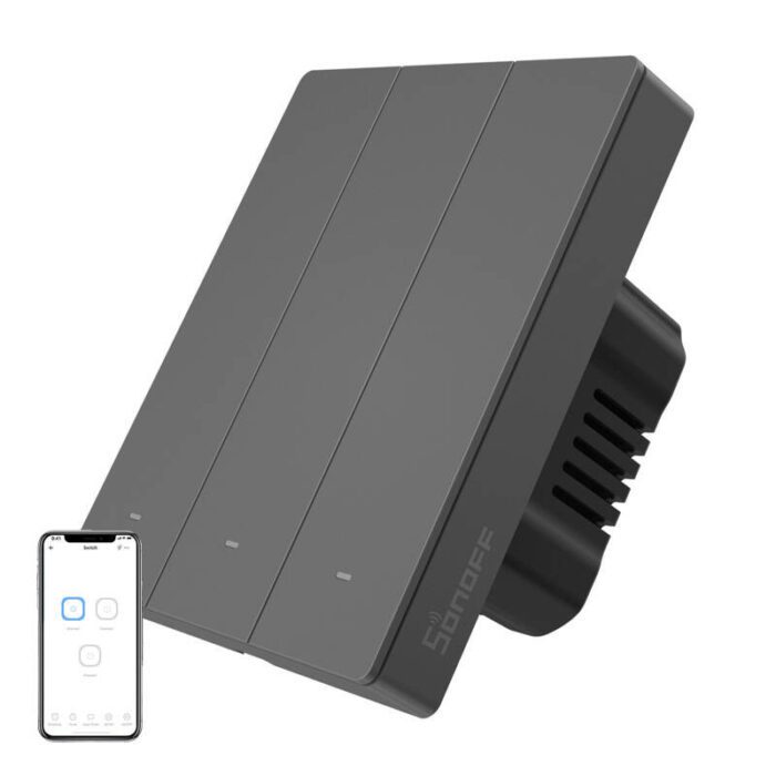 Smart WiFi wall switch SONOFF M5-3C-80 (3-channel
