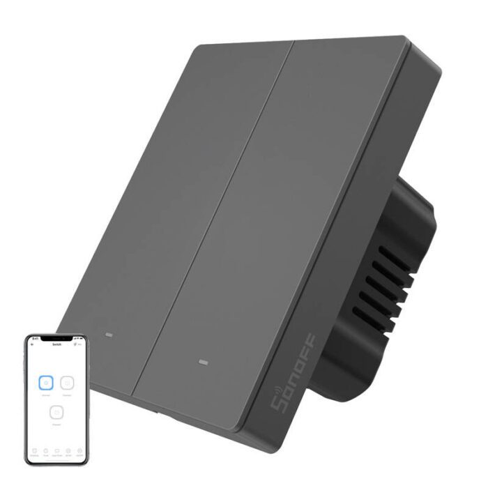 Smart WiFi wall switch SONOFF M5-2C-80 (2-channel