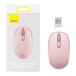 Wireless mouse Baseus F01B Tri-mode 2.4G BT5.0 1600 DPI (pink)
