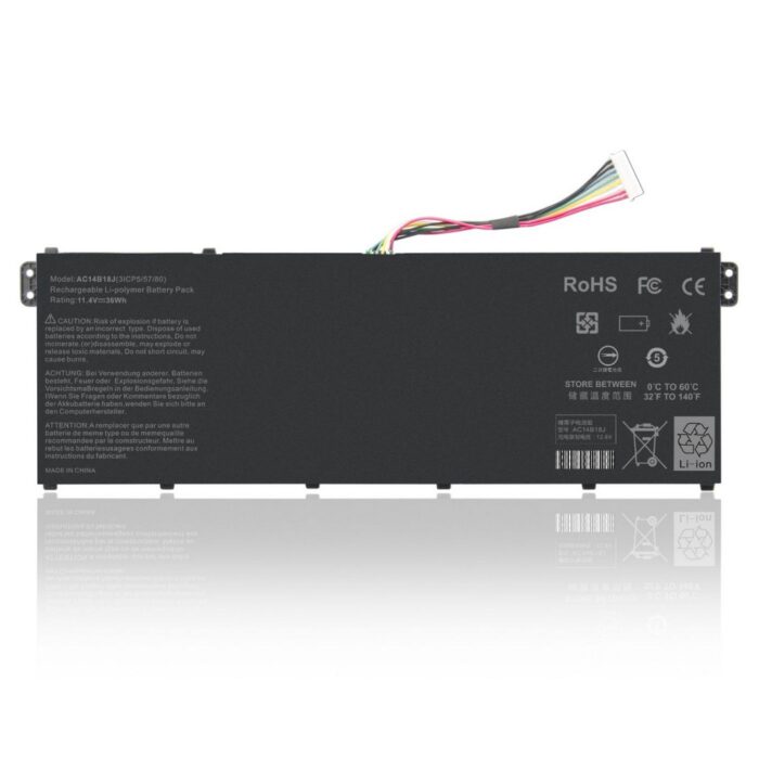 Notebook battery for Acer Aspire E3-111 ES1-311 V3-111 V5-122 Series AC14B18J 11.4V 2200mAh (Not compatible with 15.2V)