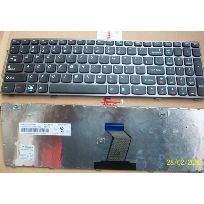 Notebook keyboard for Lenovo IdeaPad Z580 G580 V580  grey frame