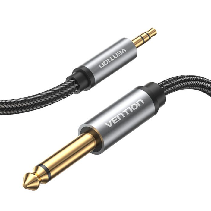 Audio cable mini jack 3.5mm male to jack 6.35mm male Vention BCYHH 2m - Image 3