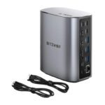 Blitzwolf BW-TH15 17in1 Docking Station 2xHD+DP+4xC+3xUSB 3.0+USB 3.1+C 3.2+C PD+RJ45+micro SD+SD+3.5mm Audio - Image 2