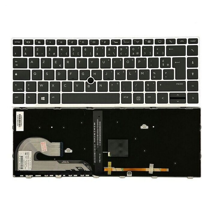 Notebook keyboard for HP EliteBook 745 840 G5 G6 with pointstick backlit AZERTY assemble