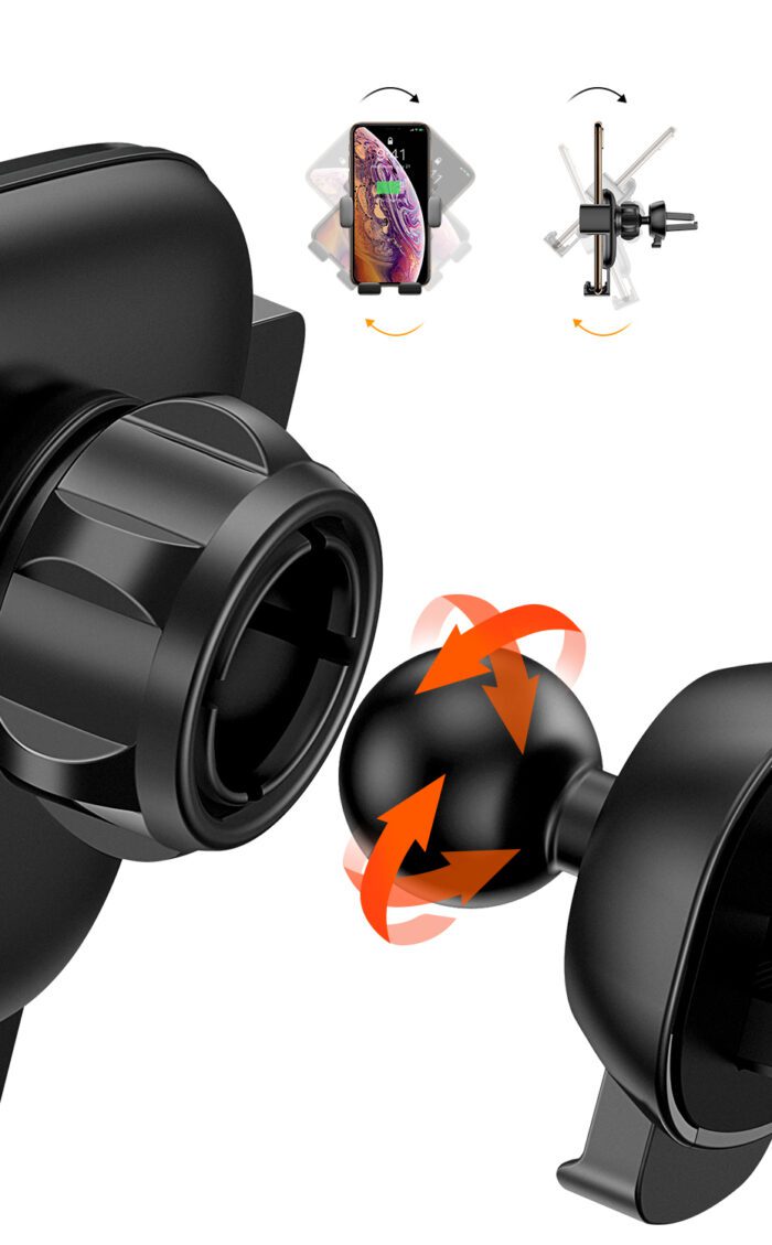 Baseus Cube Gravitational car holder on ventilation grid (Black) - Image 8