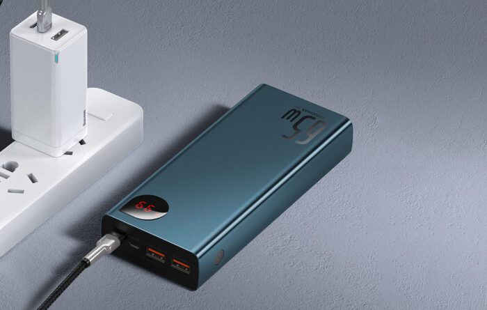 Powerbank Baseus Adaman Metal 20000mAh PD QC 3.0 65W 2xUSB + USB-C + micro USB (Blue) - Image 9