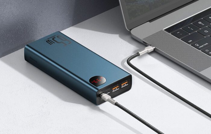 Powerbank Baseus Adaman Metal 20000mAh PD QC 3.0 65W 2xUSB + USB-C + micro USB (Blue) - Image 8