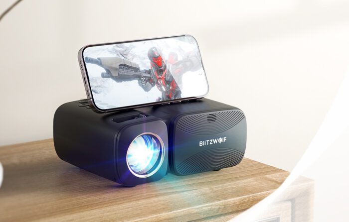 BlitzWolf BW-V3 Mini LED beamer / projector, Wi-Fi + Bluetooth (black) - Image 4