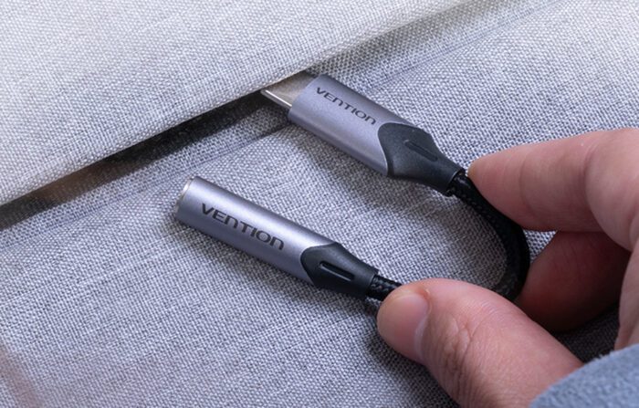 Adapter audio USB-C male to 3.5MM jack female Vention BGJHA 0.1m - Image 2