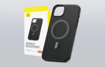 Magnetic Phone Case for iPhone 15 Pro Baseus Fauxther Series (Black) - Image 6