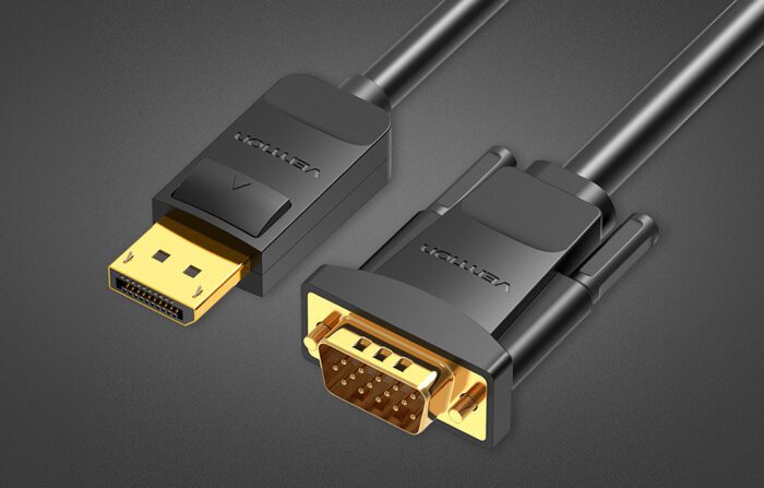 DisplayPort to VGA Cable Vention HBLBI 3m, 1080P 60Hz(Black) - Image 2