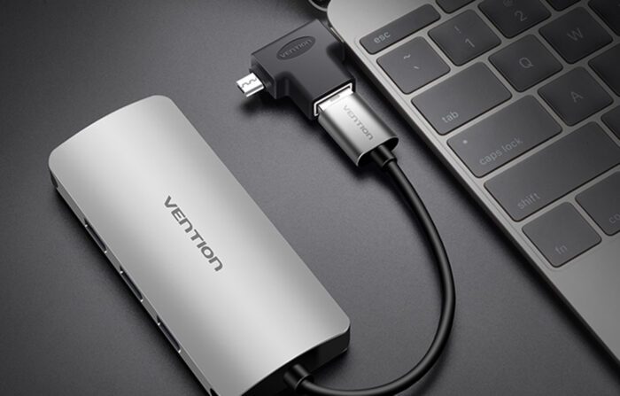 Adapter OTG USB 3.0 to USB-C and Micro USB Vention CDIB0 - Image 5