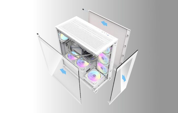 Computer case  Darkflash DS900 (white) + 7 ARGB Fans - Image 9