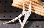 Long Nose Locking Pliers 9" Deli Tools EDL20015B (silver) - Image 6