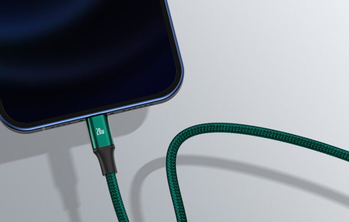 Baseus Rapid Series 3-in-1 cable USB-C For M+L+T 20W 1.5m (Green ) - Image 10