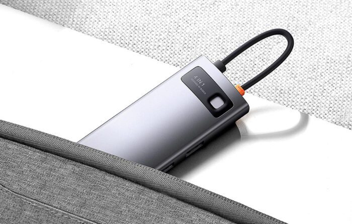Hub 4in1 Baseus Metal Gleam Series, USB-C to 3x USB 3.0 + Ethernet RJ45 - Image 13