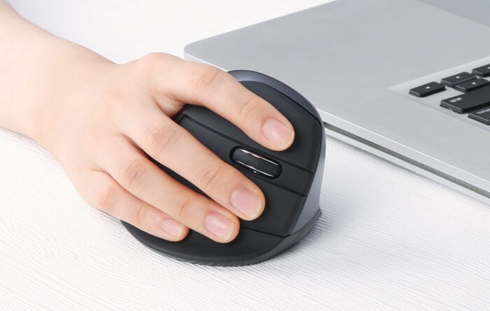 Wireless Vertical Mouse Delux M618Mini DB BT+2.4G 2400DPI (black) - Image 5