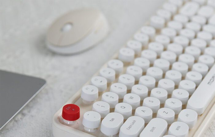 Wireless keyboard + mouse set MOFII Sweet 2.4G (White-Beige - Image 3