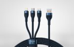 3in1 USB cable Baseus USB 3in1 Baseus Flash Series, USB-C + Micro + Lightning 66W, 1.2m (blue) - Image 8