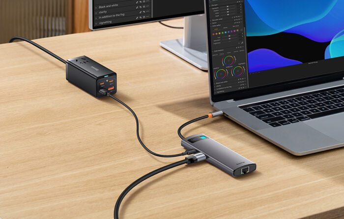 Hub 6in1 Baseus StarJoy Series, USB-C to 3x USB 3.0 + HDMI + USB-C PD + RJ45 - Image 9
