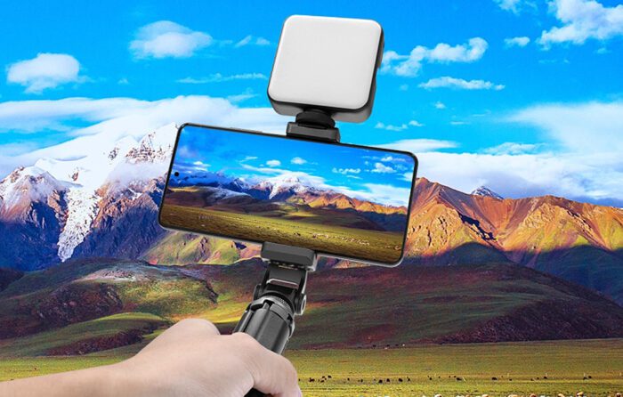 Swivel phone holder Puluz with universal 1/4 mount (black) - Image 3
