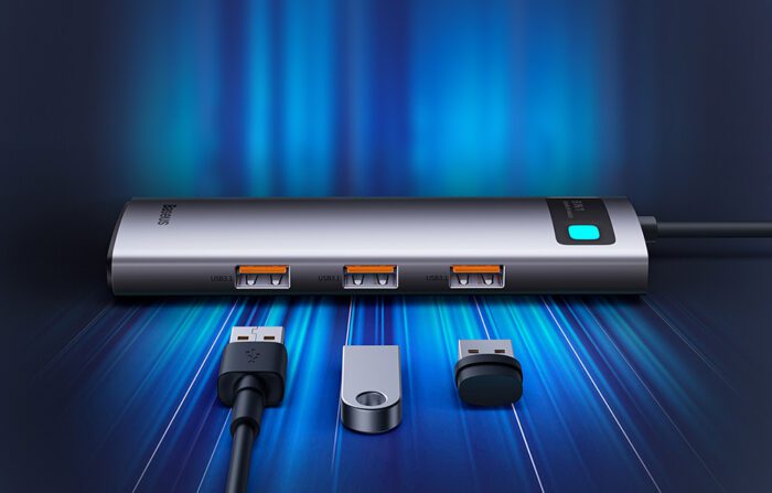Hub 8in1 Baseus StarJoy Series, USB-C to 3x USB 3.1 + HDMI + USB-C PD + RJ45 + microSD/SD - Image 11