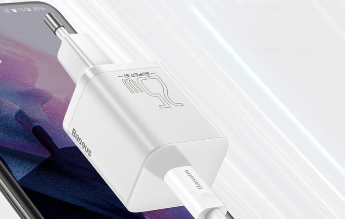 Baseus Super Si Quick Charger 1C 25W with USB-C cable for USB-C 1m (white) - Image 10