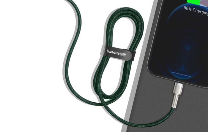 USB cable for Lightning Baseus Cafule, 2.4A, 1m (green) - Image 8