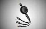 Baseus Bright Mirror 3, USB 3-in-1 cable for micro USB / USB-C / Lightning 66W / 2A 1.1m (Black) - Image 7