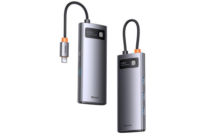 Hub 4in1 Baseus Metal Gleam Series, USB-C to 3x USB 3.0 + Ethernet RJ45 - Image 10