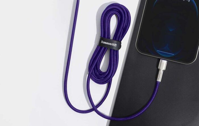 USB cable for Lightning Baseus Cafule, 2.4A, 1m (purple) - Image 8