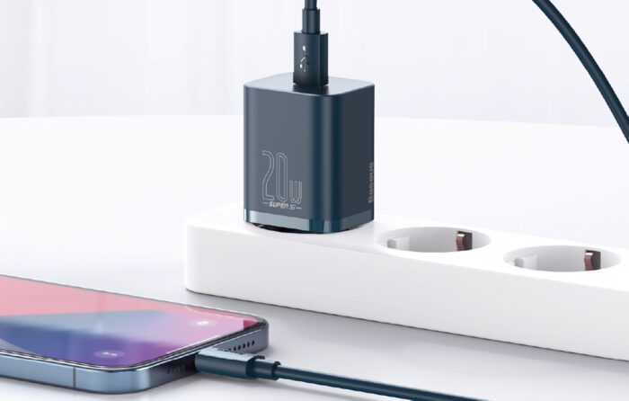 Baseus Super Si Quick Charger 1C 20W with USB-C cable for Lightning 1m (blue) - Image 12