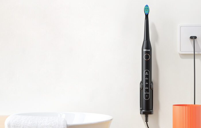 Sonic toothbrushes with tips set and 2 toothbrush holders Bitvae D2+D2 (pink and black) - Image 8