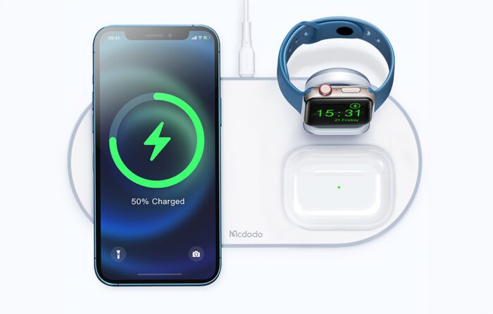 Wireless Charger Mcdodo CH-7062 3 in 1 15W (mobile/TWS/Apple watch) (white) - Image 3