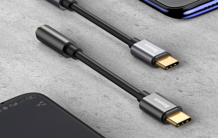 Baseus L54 Audio Adapter USB-C + mini jack 3,5mm (Black) - Image 8
