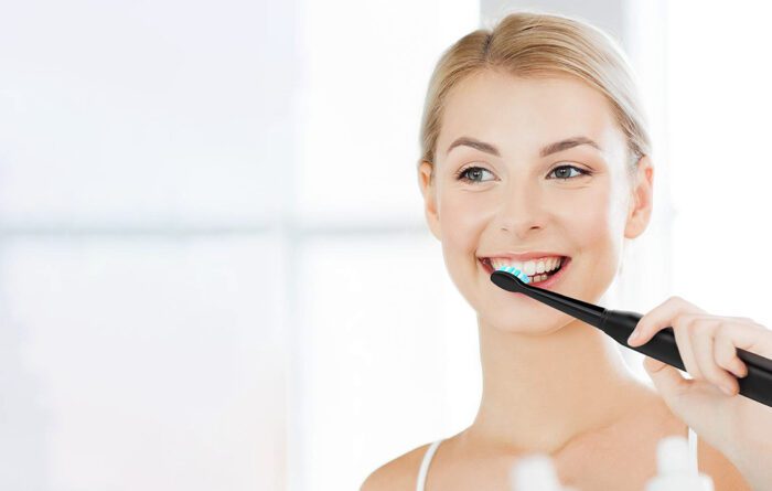 Sonic toothbrushes with head set and case FairyWill FW-507 (Black and pink) - Image 8