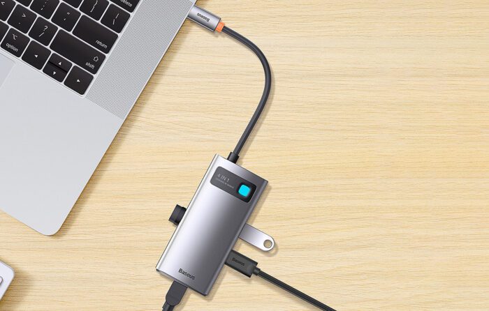 Hub 4in1 Baseus Metal Gleam Series, USB-C to 3x USB 3.0 + Ethernet RJ45 - Image 9