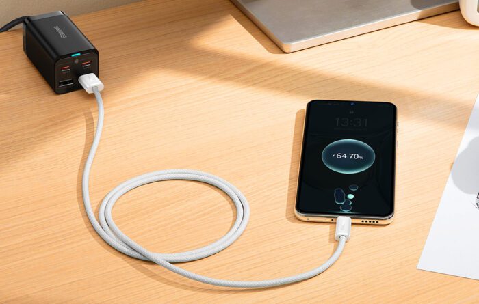Cable USB to USB-C Baseus Dynamic Series, 100W, 1m (white) - Image 7